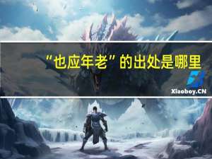 “也应年老”的出处是哪里