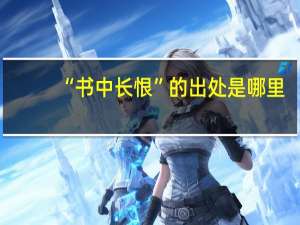 “书中长恨”的出处是哪里