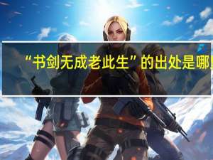 “书剑无成老此生”的出处是哪里