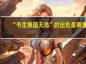 “书生报国无地”的出处是哪里