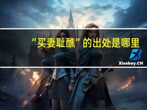 “买妻耻醮”的出处是哪里