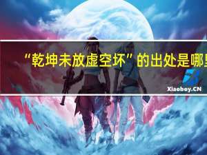 “乾坤未放虚空坏”的出处是哪里