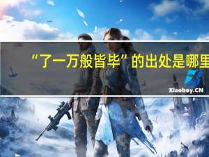 “了一万般皆毕”的出处是哪里
