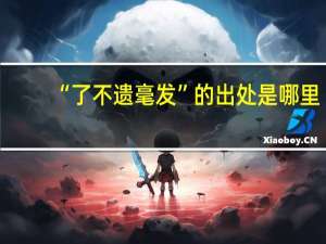 “了不遗毫发”的出处是哪里