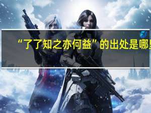 “了了知之亦何益”的出处是哪里