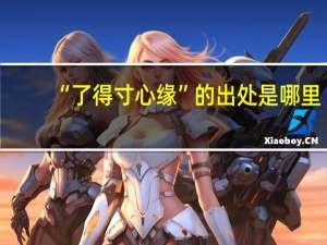 “了得寸心缘”的出处是哪里