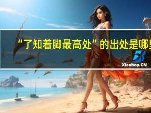 “了知着脚最高处”的出处是哪里