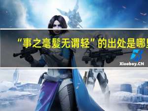“事之毫髪无谓轻”的出处是哪里