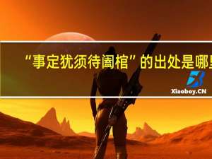 “事定犹须待阖棺”的出处是哪里
