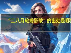 “二八月轮蟾影破”的出处是哪里