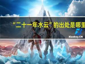 “二十一年水云”的出处是哪里