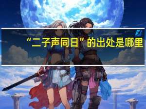 “二子声同日”的出处是哪里