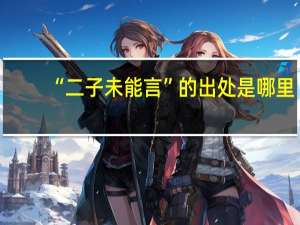 “二子未能言”的出处是哪里