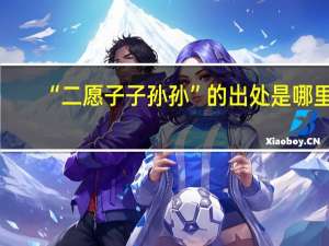 “二愿子子孙孙”的出处是哪里