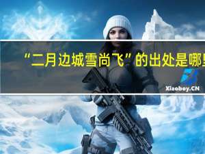 “二月边城雪尚飞”的出处是哪里