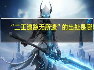 “二王遗踪无所遗”的出处是哪里