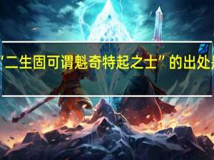 “二生固可谓魁奇特起之士”的出处是哪里