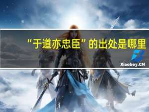 “于道亦忠臣”的出处是哪里