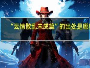 “云情散乱未成篇”的出处是哪里