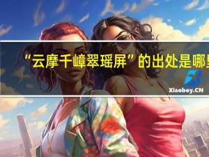 “云摩千嶂翠瑶屏”的出处是哪里