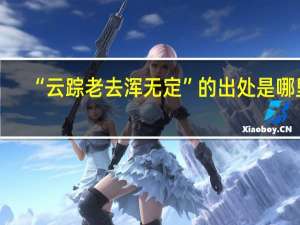 “云踪老去浑无定”的出处是哪里