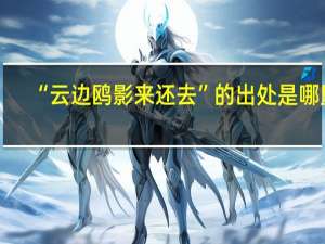 “云边鸥影来还去”的出处是哪里