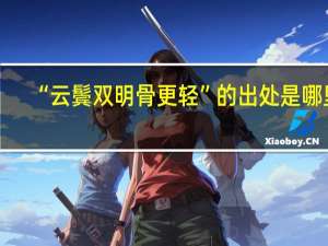 “云鬓双明骨更轻”的出处是哪里