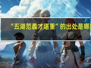 “五湖范蠡才堪重”的出处是哪里