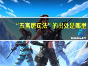 “五言唐句法”的出处是哪里