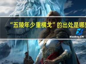 “五陵年少重横戈”的出处是哪里