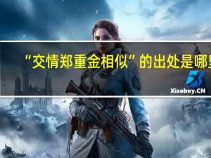 “交情郑重金相似”的出处是哪里