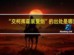 “交柯挥霍裴旻剑”的出处是哪里