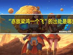 “亦放梁鸿一个飞”的出处是哪里