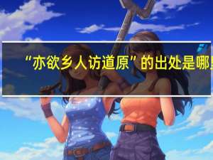 “亦欲乡人访道原”的出处是哪里