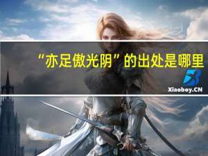 “亦足傲光阴”的出处是哪里