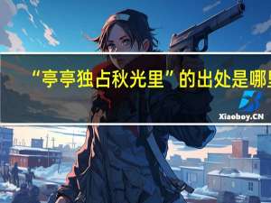 “亭亭独占秋光里”的出处是哪里