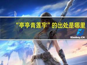“亭亭青莲宇”的出处是哪里