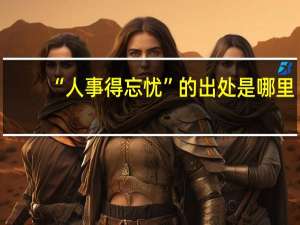 “人事得忘忧”的出处是哪里