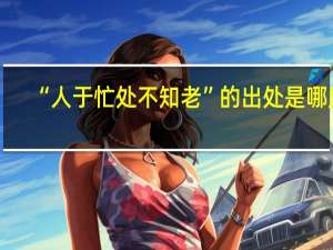 “人于忙处不知老”的出处是哪里