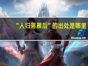“人归落雁后”的出处是哪里