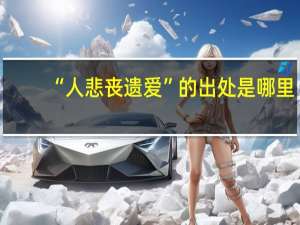 “人悲丧遗爱”的出处是哪里