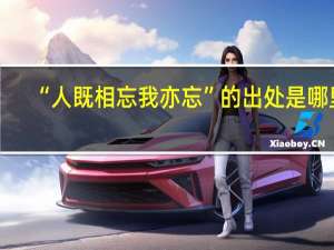 “人既相忘我亦忘”的出处是哪里