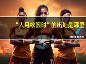 “人月欲圆时”的出处是哪里