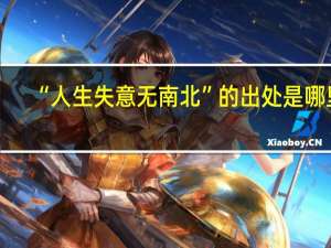 “人生失意无南北”的出处是哪里