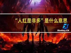 “人红是非多”是什么意思