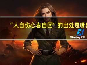 “人自伤心春自回”的出处是哪里