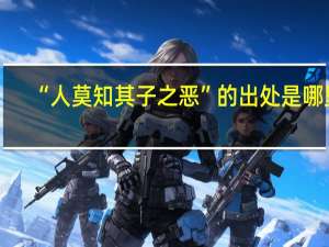 “人莫知其子之恶”的出处是哪里