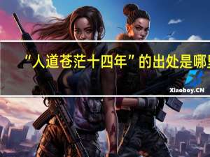 “人道苍茫十四年”的出处是哪里