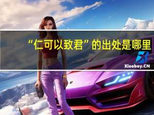 “仁可以致君”的出处是哪里