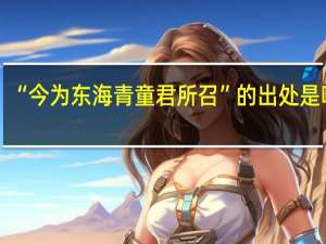 “今为东海青童君所召”的出处是哪里